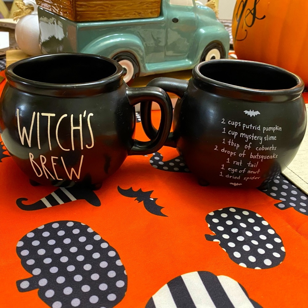 Rae Dunn Witches Brew small cauldrons (set of two)